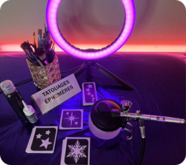 Animation tatouage temporaire à l'aerographe 